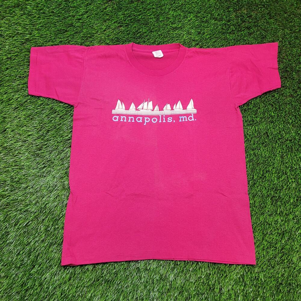 VTG 80s Annapolis MD Sailboat T-Shirt Mens M (Tagged XL) Single Stitch USA